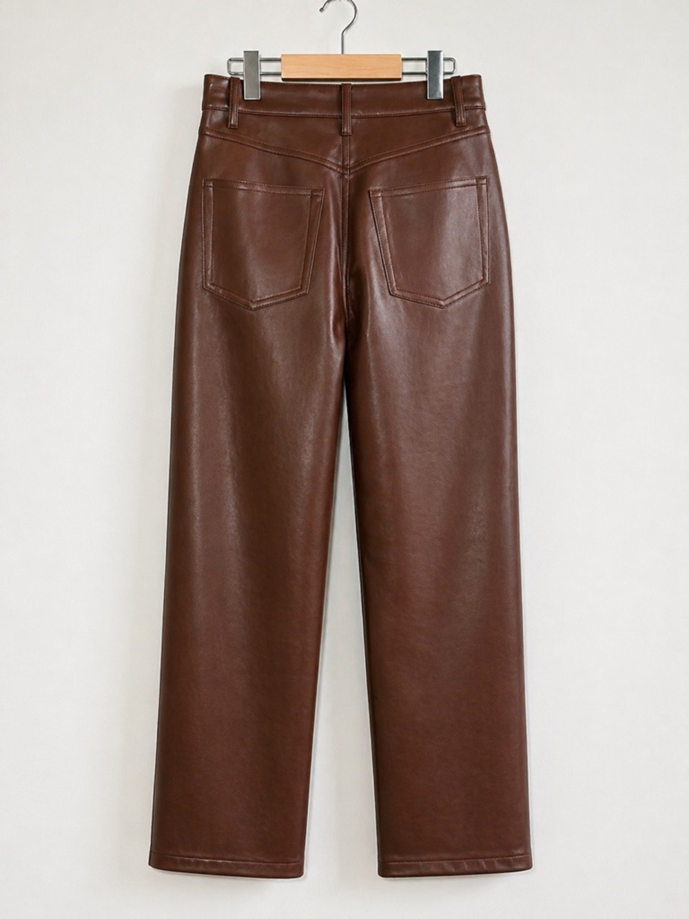 Aritzia Wilfred Faux Leather Straight Leg Pants - Picture 2 of 4